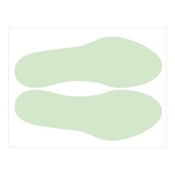 Marquage au sol - Empreinte de pas photolum 150 x 100mm - Novap