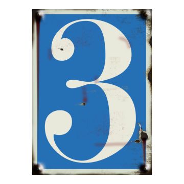 N°3 - vintage rigide adhésif fond bleu - 4004235