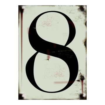 N°8 - vintage souple adhésif fond beige - 4004884