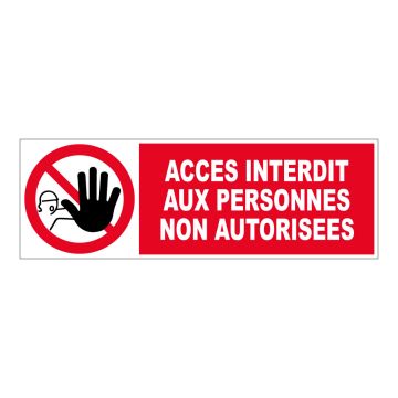 Panneau accès interdit pour sol - 450x150 mm - Novap