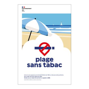 Panneau Espace Sans Tabac Plage