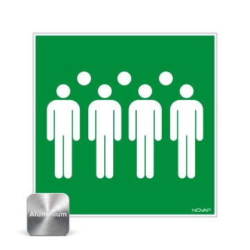 Panneau Zone de confinement - Alu 480x480 - Novap