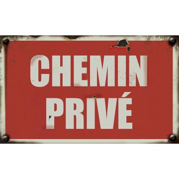 Panneau vintage Chemin privé - Rigide 330x200mm - 4019321