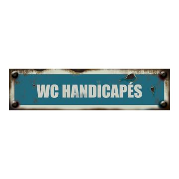 Plaque vintage WC handicapés - Rigide 170x45mm - 4019413