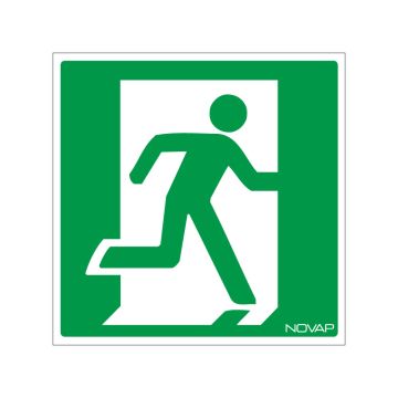Panneau Sortie à utiliser en cas d'urgence droite - Rigide 200x200mm - 4030326