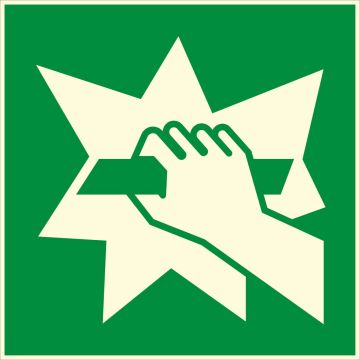 Panneau photoluminescent Casser pour obtenir l'accès - Rigide 200x200mm - 4031040