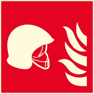 Panneau photoluminescent Ensemble d'équipement d'incendie - Rigide 200x200mm - 4031170