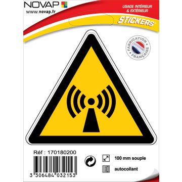 Panneau Radiations non ionisantes - Adhésif Triangle 100mm - 4032153