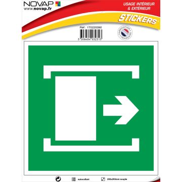 Panneau Faire coulisser pour ouvrir - Vinyle adhésif 200x200mm - 4032313