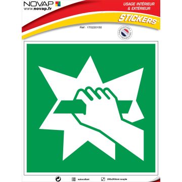 Panneau Casser pour obtenir l'accès - Vinyle adhésif 200x200mm - 4032375