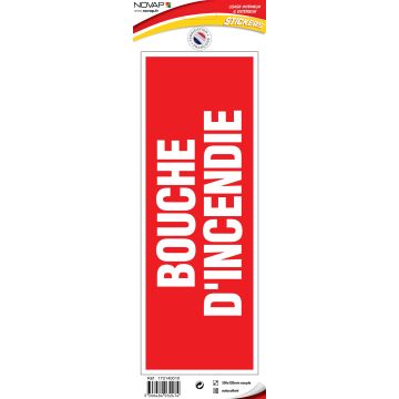 Panneau Bouche d'incendie - Vinyle adhésif 330x120mm - 4032474