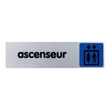 Plaque de porte Ascenseur (texte) - couleur 170x45mm - 4032573