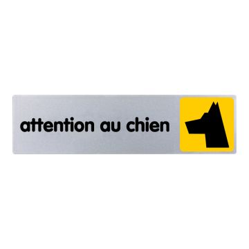Plaque de porte Attention au chien - couleur 170x45mm - 4032610