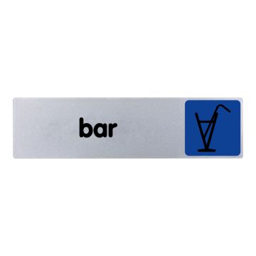 Plaque de porte Bar - couleur 170x45mm - 4032627