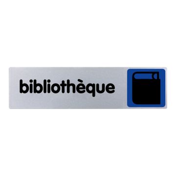 Plaque de porte Bibliothèque - couleur 170x45mm - 4032634
