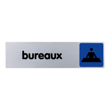 Plaque de porte Bureaux - couleur 170x45mm - 4032641