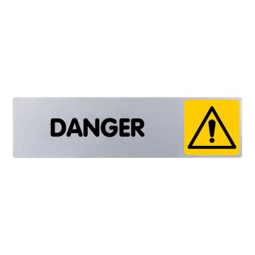 Plaque de porte Danger (texte) - couleur 170x45mm - 4032788