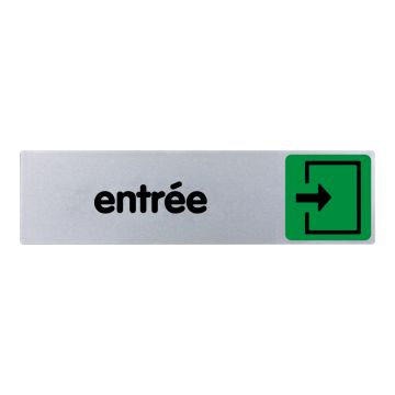 Plaque de porte Entrée - couleur 170x45mm - 4032863