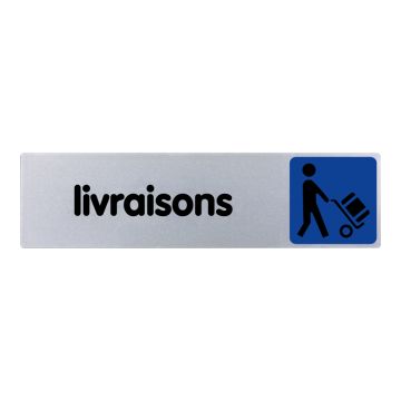 Plaque de porte Livraisons - couleur 170x45mm - 4033242