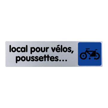 Plaque de porte Local pour vélos et poussettes- couleur 170x45mm - 4033266
