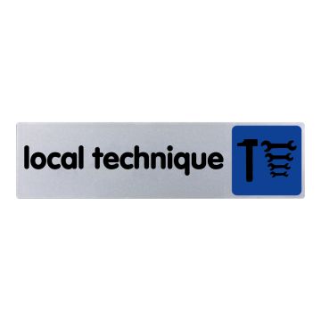 Plaque de porte Local technique - couleur 170x45mm - 4033273