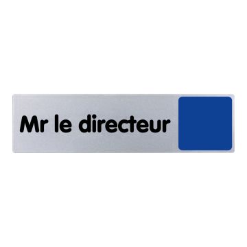Plaque de porte Mr le directeur - couleur 170x45mm - 4033310