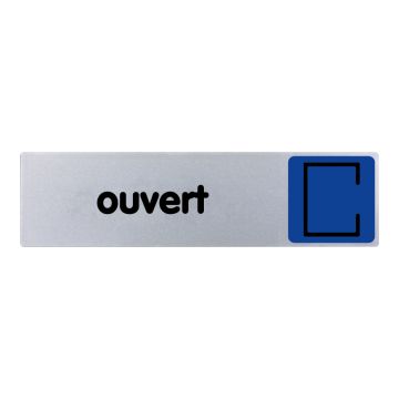 Plaque de porte Ouvert - couleur 170x45mm - 4033327