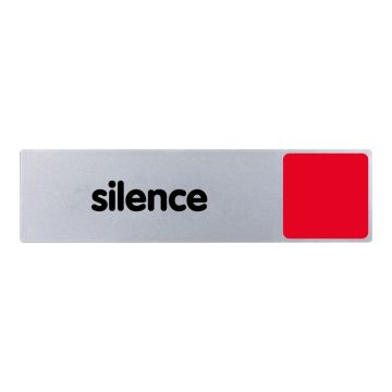 Plaque de porte Silence - couleur 170x45mm - 4033556