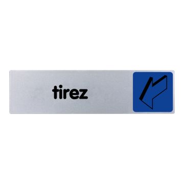 Plaque de porte Tirez (horizontale) - couleur 170x45mm - 4033679
