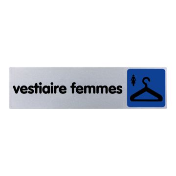 Plaque de porte Vestiaire femmes - couleur 170x45mm - 4033716