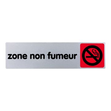 Plaque de porte Zone non fumeur - couleur 170x45mm - 4033778