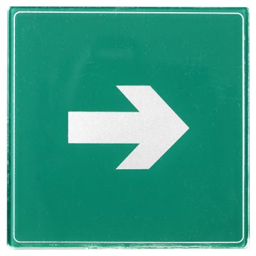 Plaque de porte Flèche (droite ou gauche) - couleur 90x90mm - 4033860