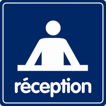 Plaque de porte Réception - couleur 90x90mm - 4033891