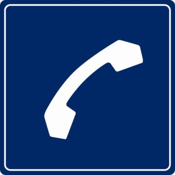 Plaque de porte Téléphone - couleur 90x90mm - 4033921