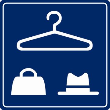 Plaque de porte Vestiaires - couleur 90x90mm - 4033976