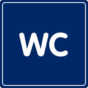 Plaque de porte WC - couleur 90x90mm - 4033983