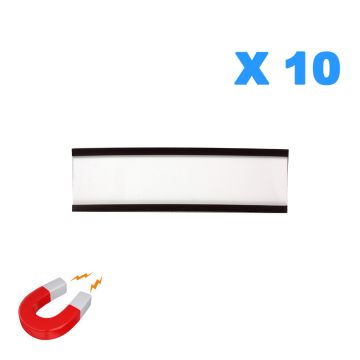 Lot de 10 porte étiquettes magnétiques 30x100mm - 4034126
