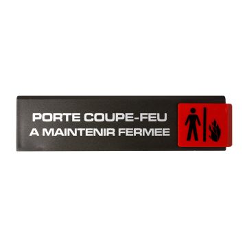 Plaque de porte Porte coupe-feu a maintenir fermée - Europe design 175x45mm - 4034805