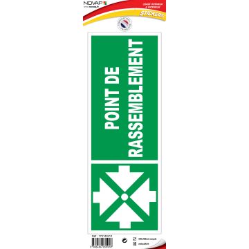 Panneau Point de rassemblement (vert) - Vinyle adhésif 330x120mm - 4035918