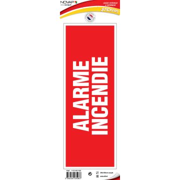 Panneau Alarme incendie - Vinyle adhésif 330x120mm - 4035987