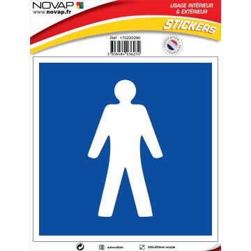 Panneau Messieurs - Vinyle adhésif 200x200mm - 4036274
