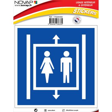 Panneau Ascenseur - Vinyle adhésif 200x200mm - 4036335