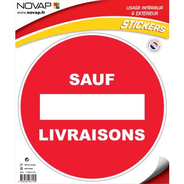 Sens interdit sauf livraison - Adhésif Ø300mm - 4037189
