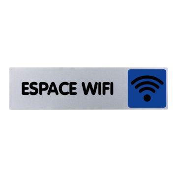 Plaque de porte zone wifi - couleur 170x45mm - 4037455
