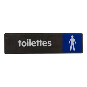 Plaquette Toilettes hommes - Plexi Access 170x45mm - Novap