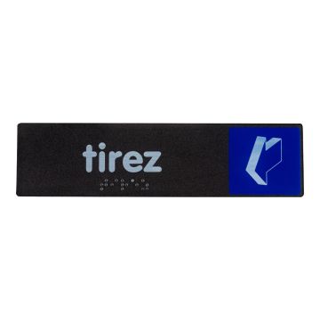 Plaque de porte Tirez- Braille - 170x45mm - Novap
