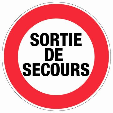Panneau Sortie de secours - Rigide Ø300mm - 4060279