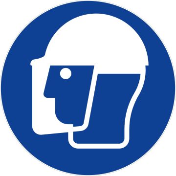 Panneau Obligation porter casque et visière - Rigide Ø300mm - 4061672