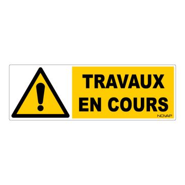 Panneau Travaux en cours - Rigide 450x150mm - 4062754