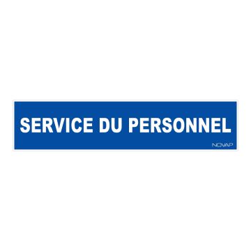 Panneau Service du personnel - Rigide 330x75mm - 4120843